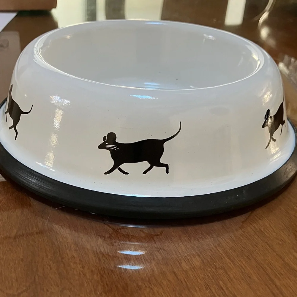 Black and White Cat Bowl